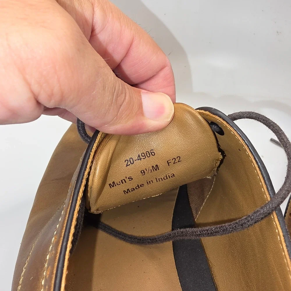 Johnston & Murphy Mens 9.5 M Brown Leather Lace Up Shoes 20-4906 Memory Foam